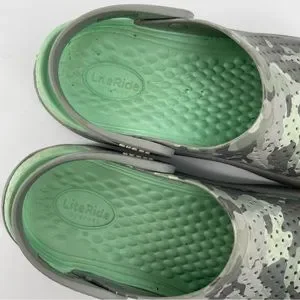 CROCS Shoes Crocs Literide Womens Clogs Gray Mint Green